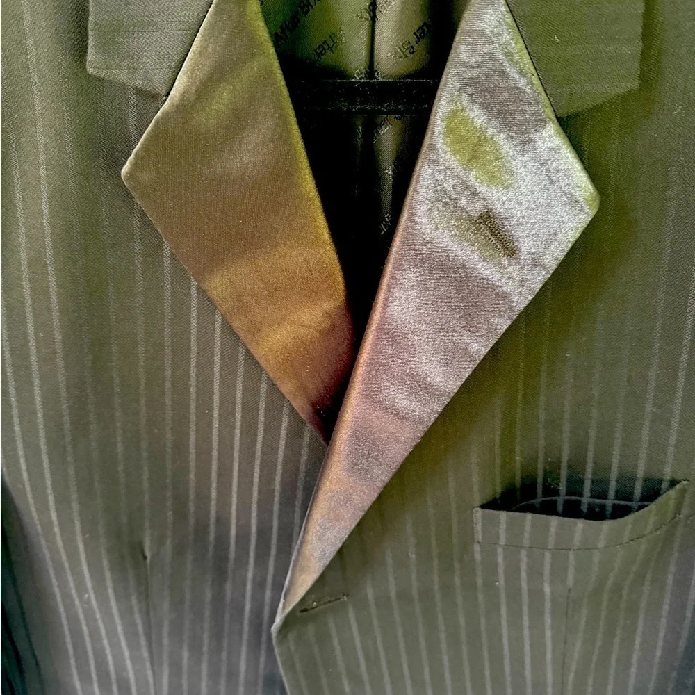 After Six Men’s 42S Formal 3Button Black Blazer 100% Horsted Wool, single breast